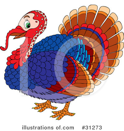 Royalty-Free (RF) Turkey Bird Clipart Illustration by Alex Bannykh - Stock Sample #31273