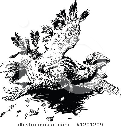 Royalty-Free (RF) Turkey Clipart Illustration by Prawny Vintage - Stock Sample #1201209