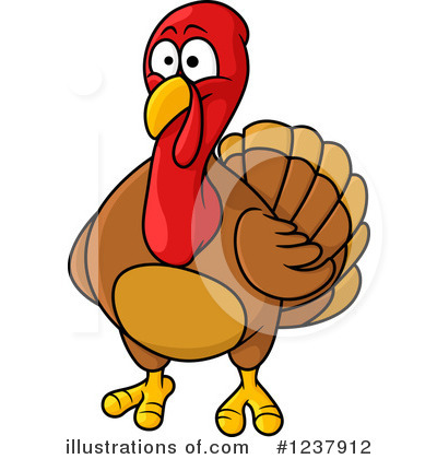 Turkey Bird Clipart #1237912 by Vector Tradition SM