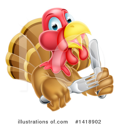 Royalty-Free (RF) Turkey Clipart Illustration by AtStockIllustration - Stock Sample #1418902