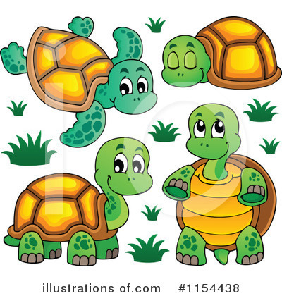 Royalty-Free (RF) Turtle Clipart Illustration by visekart - Stock Sample #1154438