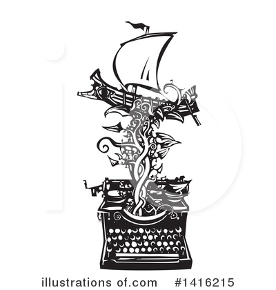 Royalty-Free (RF) Typewriter Clipart Illustration by xunantunich - Stock Sample #1416215