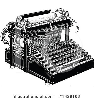 Royalty-Free (RF) Typewriter Clipart Illustration by Prawny Vintage - Stock Sample #1429163