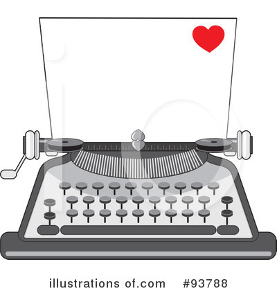 Royalty-Free (RF) Typewriter Clipart Illustration by Maria Bell - Stock Sample #93788