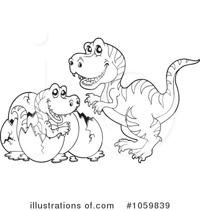 Royalty-Free (RF) Tyrannosaurus Clipart Illustration by visekart - Stock Sample #1059839