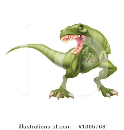 Royalty-Free (RF) Tyrannosaurus Rex Clipart Illustration by AtStockIllustration - Stock Sample #1305768