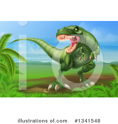 Royalty-Free (RF) Tyrannosaurus Rex Clipart Illustration by AtStockIllustration - Stock Sample #1341548