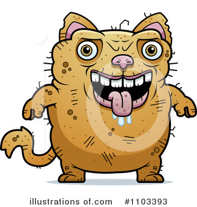 Royalty-Free (RF) Ugly Cat Clipart Illustration by Cory Thoman - Stock Sample #1103393