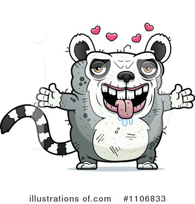 Royalty-Free (RF) Ugly Lemur Clipart Illustration by Cory Thoman - Stock Sample #1106833