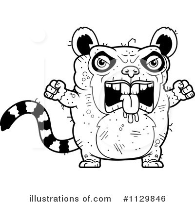 Royalty-Free (RF) Ugly Lemur Clipart Illustration by Cory Thoman - Stock Sample #1129846