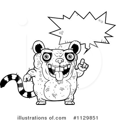 Royalty-Free (RF) Ugly Lemur Clipart Illustration by Cory Thoman - Stock Sample #1129851