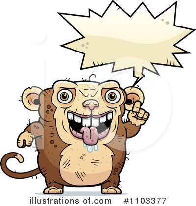Royalty-Free (RF) Ugly Monkey Clipart Illustration by Cory Thoman - Stock Sample #1103377