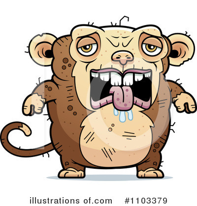 Royalty-Free (RF) Ugly Monkey Clipart Illustration by Cory Thoman - Stock Sample #1103379