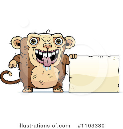 Ugly Monkey Clipart #1103380 by Cory Thoman