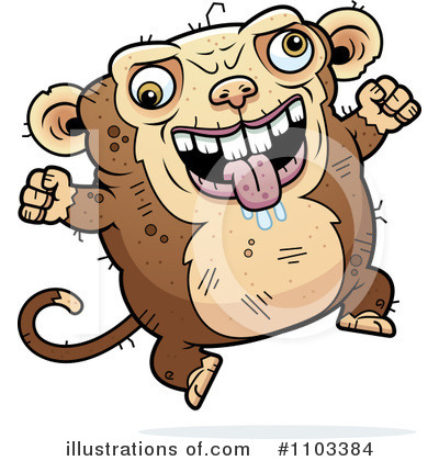 Ugly Monkey Clipart #1103384 by Cory Thoman