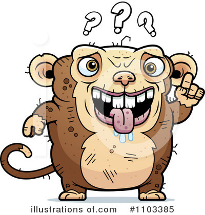 Ugly Monkey Clipart #1103385 by Cory Thoman