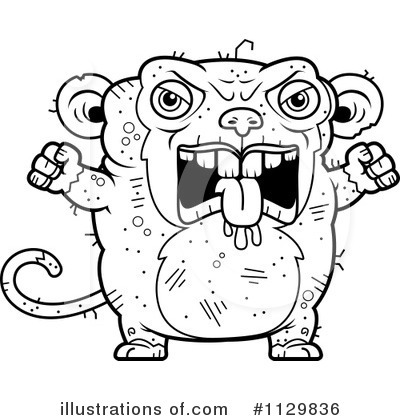 Royalty-Free (RF) Ugly Monkey Clipart Illustration by Cory Thoman - Stock Sample #1129836