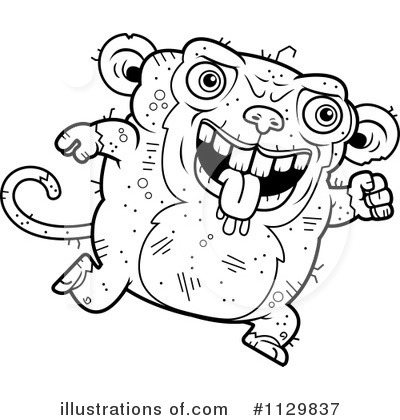 Ugly Monkey Clipart #1129837 by Cory Thoman
