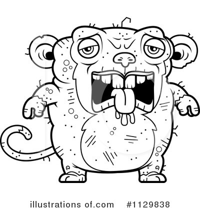 Ugly Monkey Clipart #1129838 by Cory Thoman