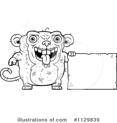Ugly Monkey Clipart #1129839 by Cory Thoman