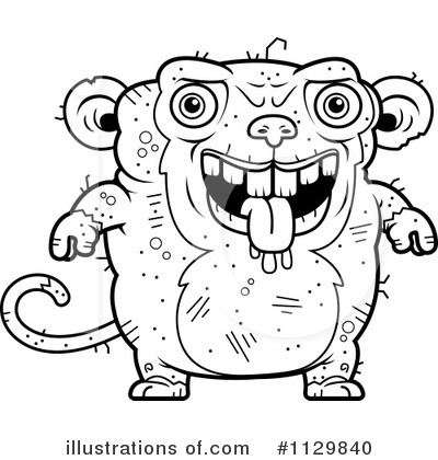 Ugly Monkey Clipart #1129840 by Cory Thoman
