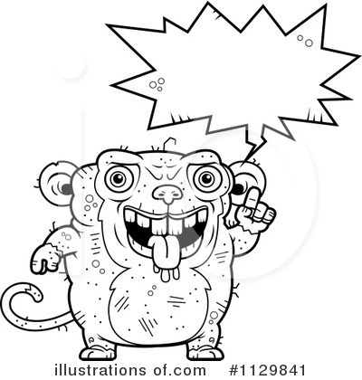Ugly Monkey Clipart #1129841 by Cory Thoman