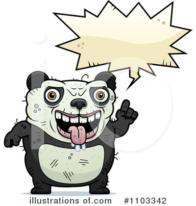 Ugly Panda Clipart #1103342 by Cory Thoman