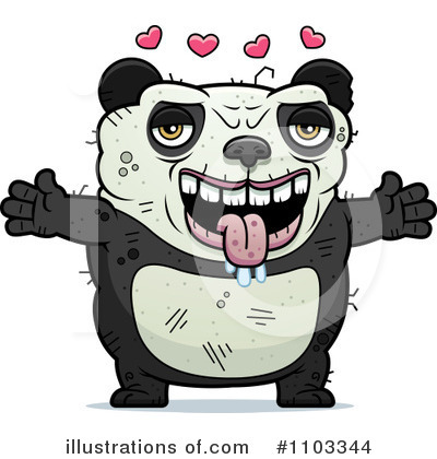 Royalty-Free (RF) Ugly Panda Clipart Illustration by Cory Thoman - Stock Sample #1103344