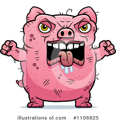 Ugly Pig Clipart #1106825 by Cory Thoman