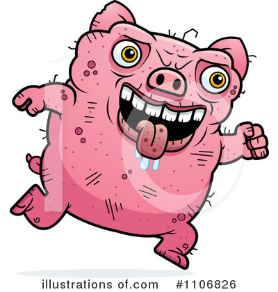 Royalty-Free (RF) Ugly Pig Clipart Illustration by Cory Thoman - Stock Sample #1106826