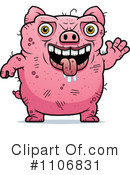 Ugly Pig Clipart #1106831 by Cory Thoman