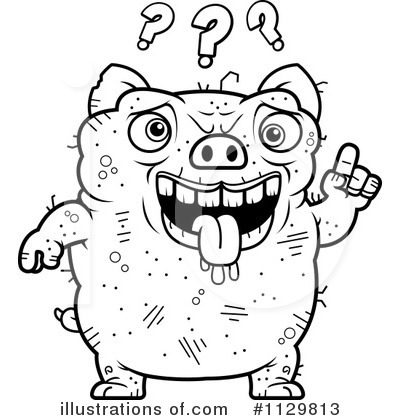 Ugly Pig Clipart #1129813 by Cory Thoman