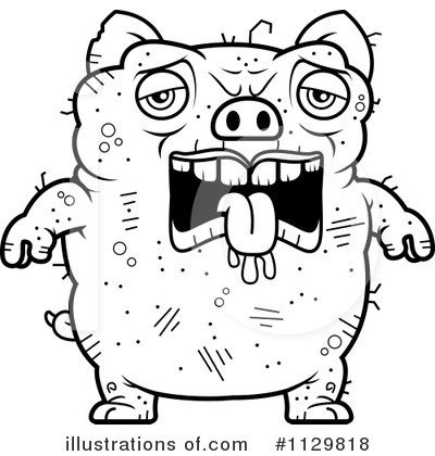 Ugly Pig Clipart #1129818 by Cory Thoman