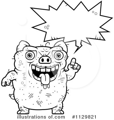 Royalty-Free (RF) Ugly Pig Clipart Illustration by Cory Thoman - Stock Sample #1129821