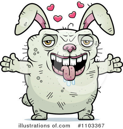 Royalty-Free (RF) Ugly Rabbit Clipart Illustration by Cory Thoman - Stock Sample #1103367