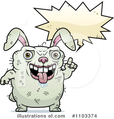 Royalty-Free (RF) Ugly Rabbit Clipart Illustration by Cory Thoman - Stock Sample #1103374