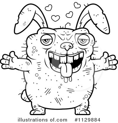 Royalty-Free (RF) Ugly Rabbit Clipart Illustration by Cory Thoman - Stock Sample #1129884