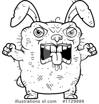 Ugly Rabbit Clipart #1129886 by Cory Thoman