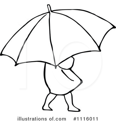 Royalty-Free (RF) Umbrella Clipart Illustration by Prawny Vintage - Stock Sample #1116011