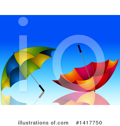 Umbrellas Clipart #1417750 by elaineitalia