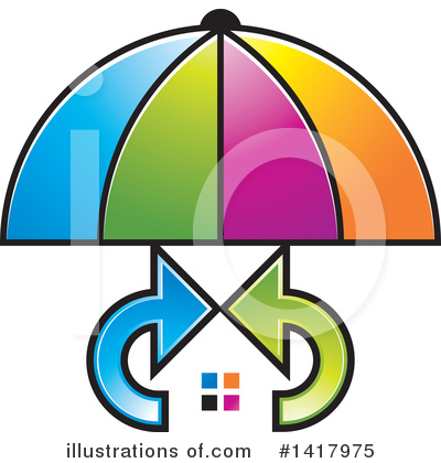 Royalty-Free (RF) Umbrella Clipart Illustration by Lal Perera - Stock Sample #1417975