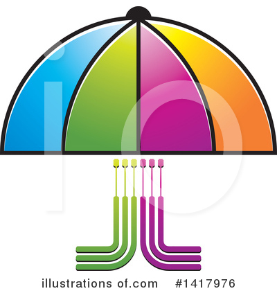 Royalty-Free (RF) Umbrella Clipart Illustration by Lal Perera - Stock Sample #1417976