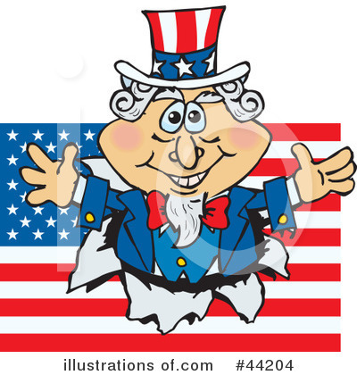 Uncle Sam Character Clipart #44204 by Dennis Holmes Designs