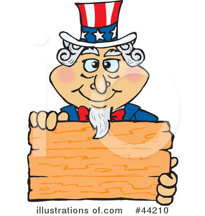 Royalty-Free (RF) Uncle Sam Character Clipart Illustration by Dennis Holmes Designs - Stock Sample #44210