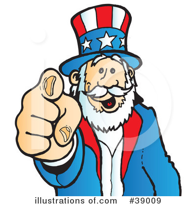 Royalty-Free (RF) Uncle Sam Clipart Illustration by Snowy - Stock Sample #39009