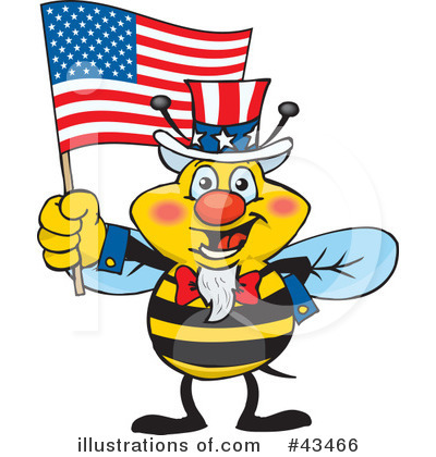Bees Clipart #43466 by Dennis Holmes Designs