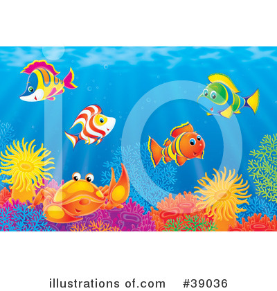 Royalty-Free (RF) Underwater Clipart Illustration by Alex Bannykh - Stock Sample #39036