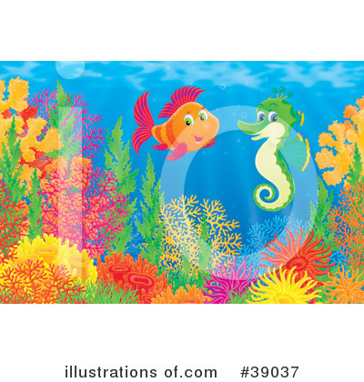 Royalty-Free (RF) Underwater Clipart Illustration by Alex Bannykh - Stock Sample #39037