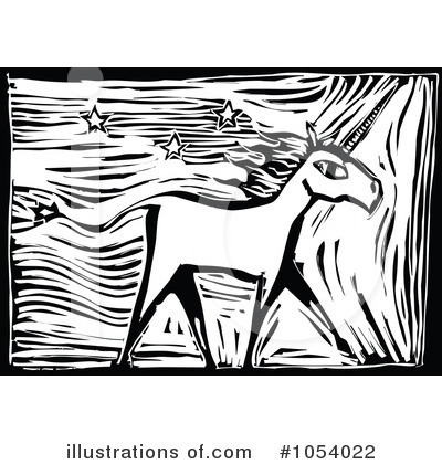 Royalty-Free (RF) Unicorn Clipart Illustration by xunantunich - Stock Sample #1054022