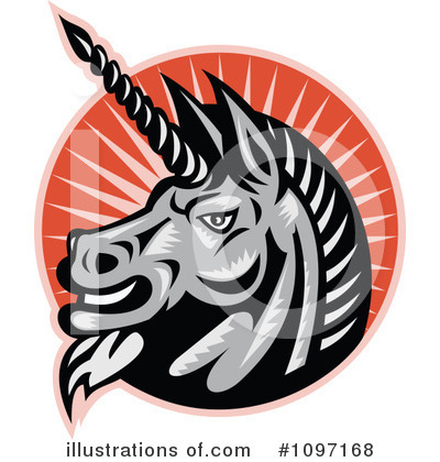 Royalty-Free (RF) Unicorn Clipart Illustration by patrimonio - Stock Sample #1097168